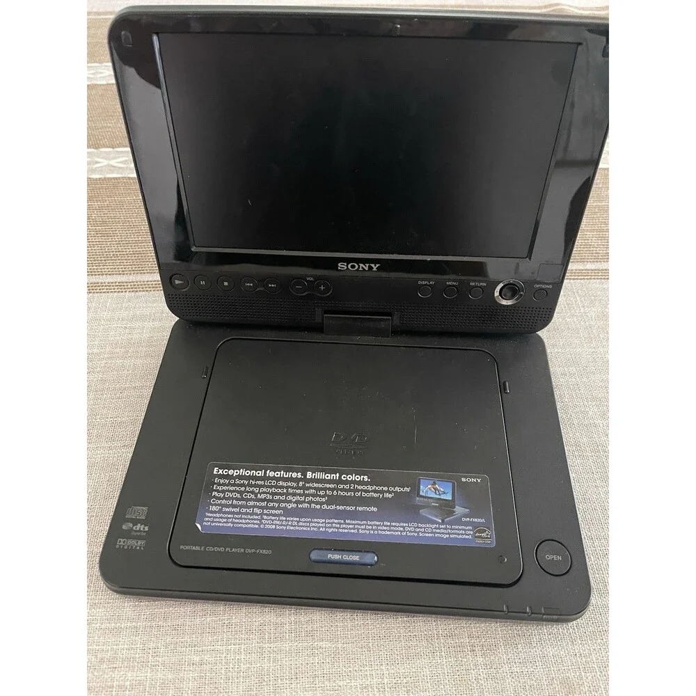 Sony Portable DVD Player #NP-FX110 Remote, Pow Cord Preowned Tested Works GREAT